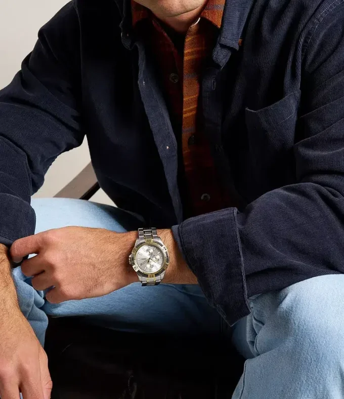 Reloj multifunción Garrett de acero inoxidable en dos tonos Reloj multifunción Garrett de acero inoxidable en dos tonos