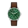 Reloj multifunción Garrett de cuero marrón Reloj multifunción Garrett de cuero marrón