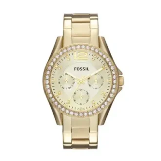 Reloj multifunción Riley de acero inoxidable dorado