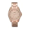 Reloj multifunción Riley de acero inoxidable en tono oro rosa Reloj multifunción Riley de acero inoxidable en tono oro rosa