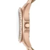 Reloj multifunción Riley en tono oro rosa y piel color arena Reloj multifunción Riley en tono oro rosa y piel color arena