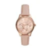 Reloj multifunción Rye de cuero rosa Reloj multifunción Rye de cuero rosa