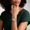 Reloj multifunción Rye de cuero rosa Reloj multifunción Rye de cuero rosa