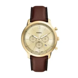 Reloj Neutra Chronograph de cuero marrón