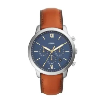 Reloj Neutra Chronograph de cuero marrón