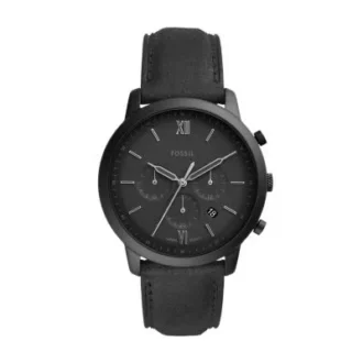 Reloj Neutra Chronograph de cuero negro