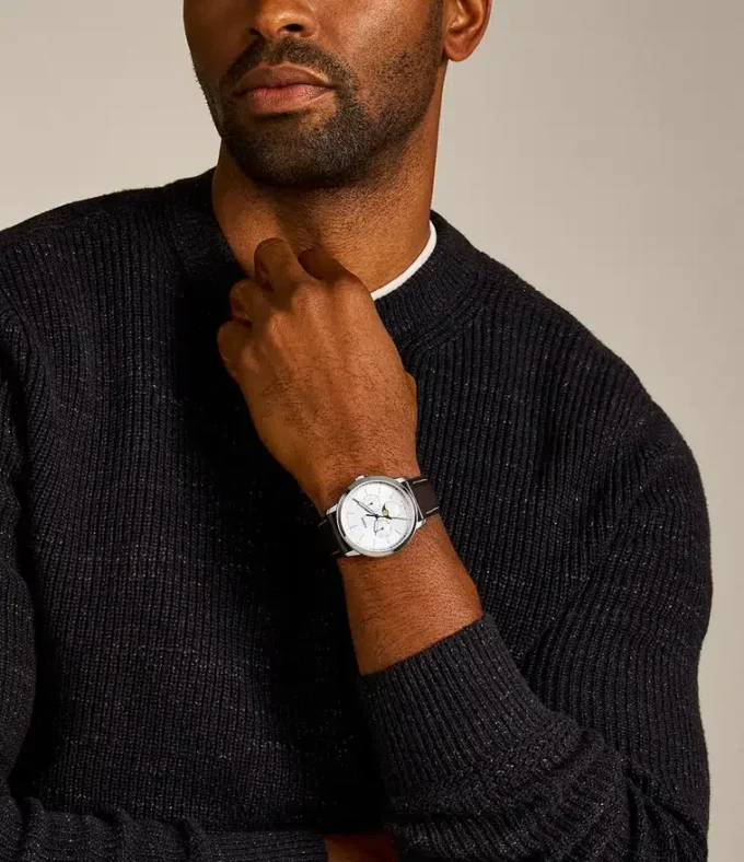 Reloj Neutra Moonphase multifunción con correa de cuero marrón Reloj Neutra Moonphase multifunción con correa de cuero marrón