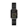 Reloj Raquel de acero inoxidable negro con tres agujas y fecha Reloj Raquel de acero inoxidable negro con tres agujas y fecha