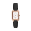 Reloj Raquel de tres agujas con fecha y correa de cuero LiteHide™ negro Reloj Raquel de tres agujas con fecha y correa de cuero LiteHide™ negro