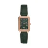 Reloj Raquel de tres agujas con fecha y correa de piel Croco LiteHide™ verde Reloj Raquel de tres agujas con fecha y correa de piel Croco LiteHide™ verde