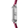 Reloj Raquel Mini de dos agujas con correa de cuero rosa
