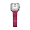 Reloj Raquel Mini de dos agujas con correa de cuero rosa