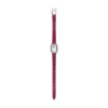 Reloj Raquel Mini de dos agujas con correa de cuero rosa