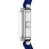 Reloj Raquel Mini de dos agujas con terciopelo azul
