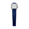 Reloj Raquel Mini de dos agujas con terciopelo azul