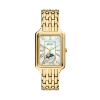 Reloj Raquel Sun Moon multifunción de acero inoxidable dorado