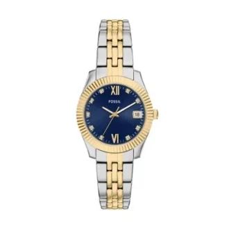 Reloj Scarlette de acero inoxidable bicolor con tres agujas