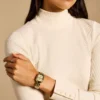 Reloj Sloan de acero inoxidable dorado con tres agujas Reloj Sloan de acero inoxidable dorado con tres agujas