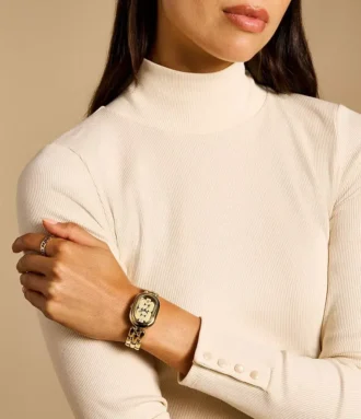 Reloj Sloan de acero inoxidable dorado con tres agujas
