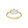 Reloj tipo brazalete Sloan de acero inoxidable dorado con tres agujas Reloj tipo brazalete Sloan de acero inoxidable dorado con tres agujas