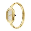 Reloj tipo brazalete Sloan de acero inoxidable dorado con tres agujas Reloj tipo brazalete Sloan de acero inoxidable dorado con tres agujas