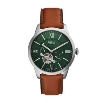 Reloj Townsman automático con correa de cuero marrón