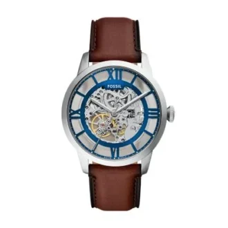 Reloj Townsman automático con correa de cuero marrón