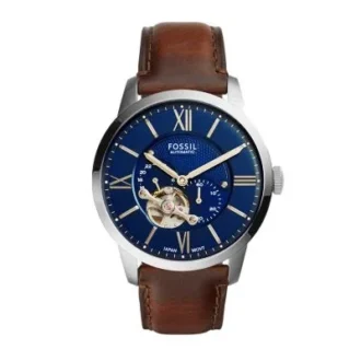Reloj Townsman automático con correa de cuero marrón