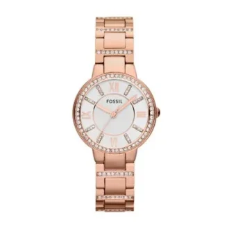 Reloj Virginia de acero inoxidable en tono rosa