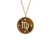 Virgo Sutton Zodiac Collar con colgante de ojo de tigre en acero inoxidable dorado Virgo Sutton Zodiac Collar con colgante de ojo de tigre en acero inoxidable dorado